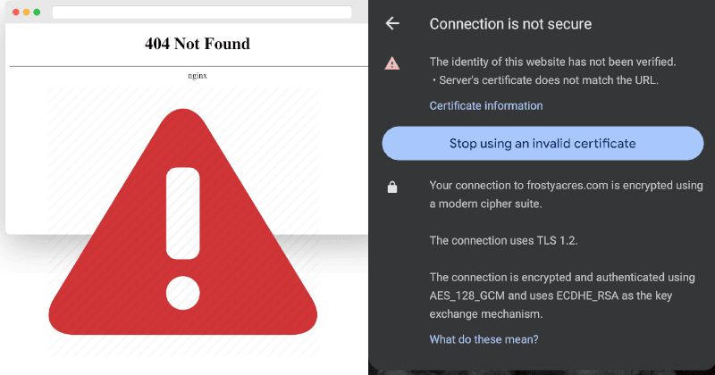 Something is wrong with my company's website